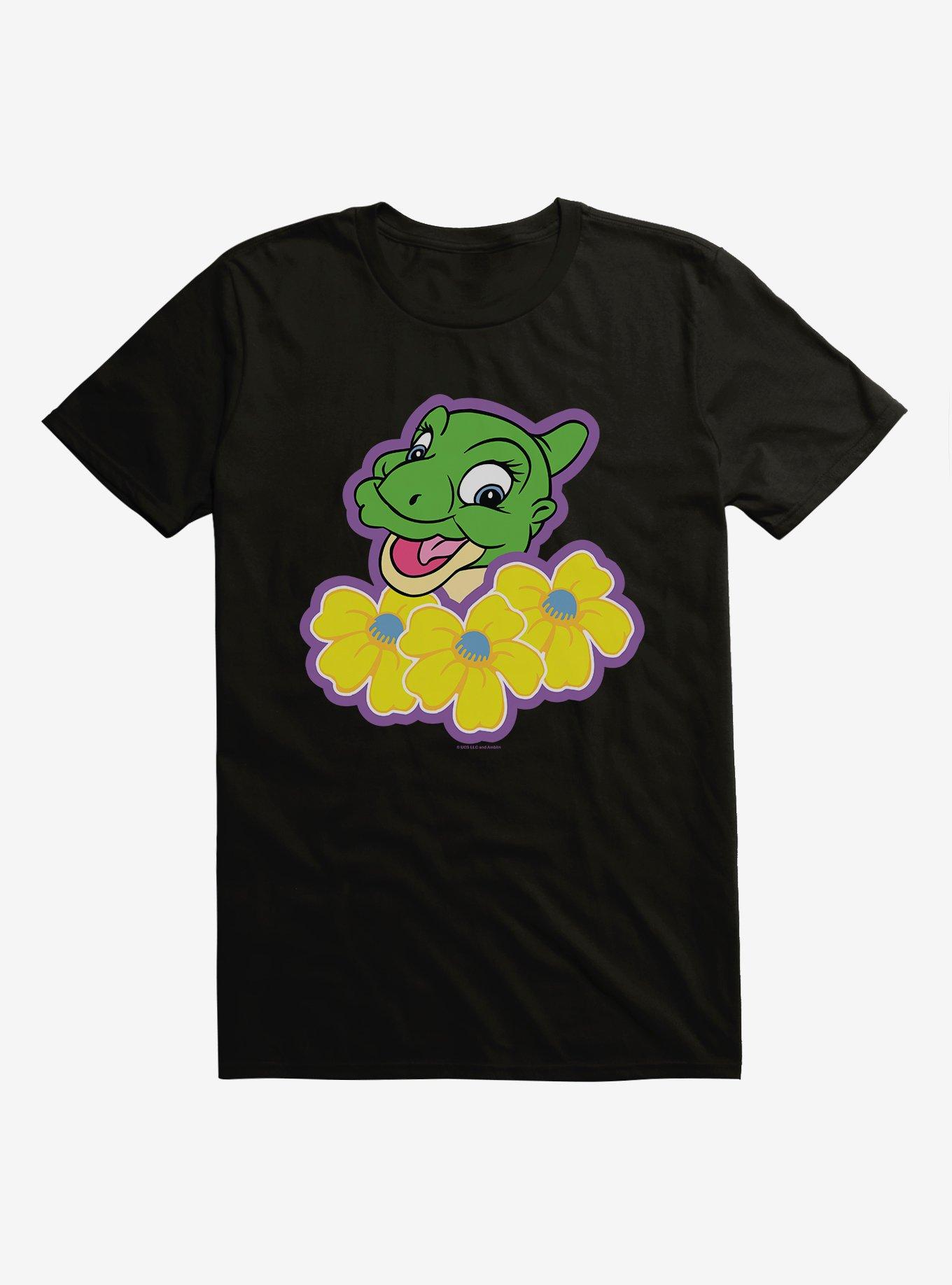 The Land Before Time Ducky Flowers T-Shirt, BLACK, hi-res