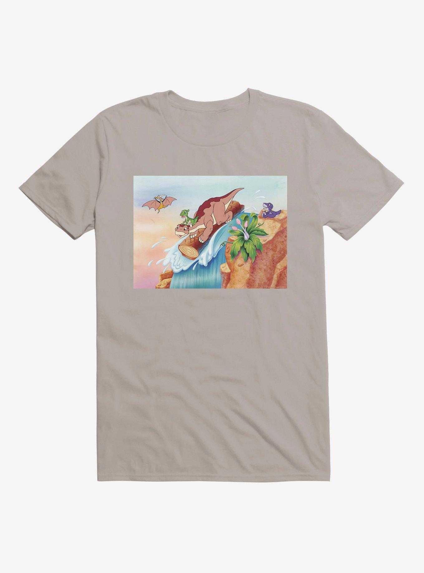 The Land Before Time Waterfall Slide T-Shirt, LIGHT GREY, hi-res