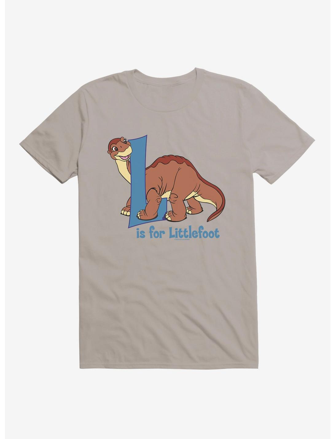 The Land Before Time L Is For Littlefoot Alphabet T-Shirt, LIGHT GREY, hi-res