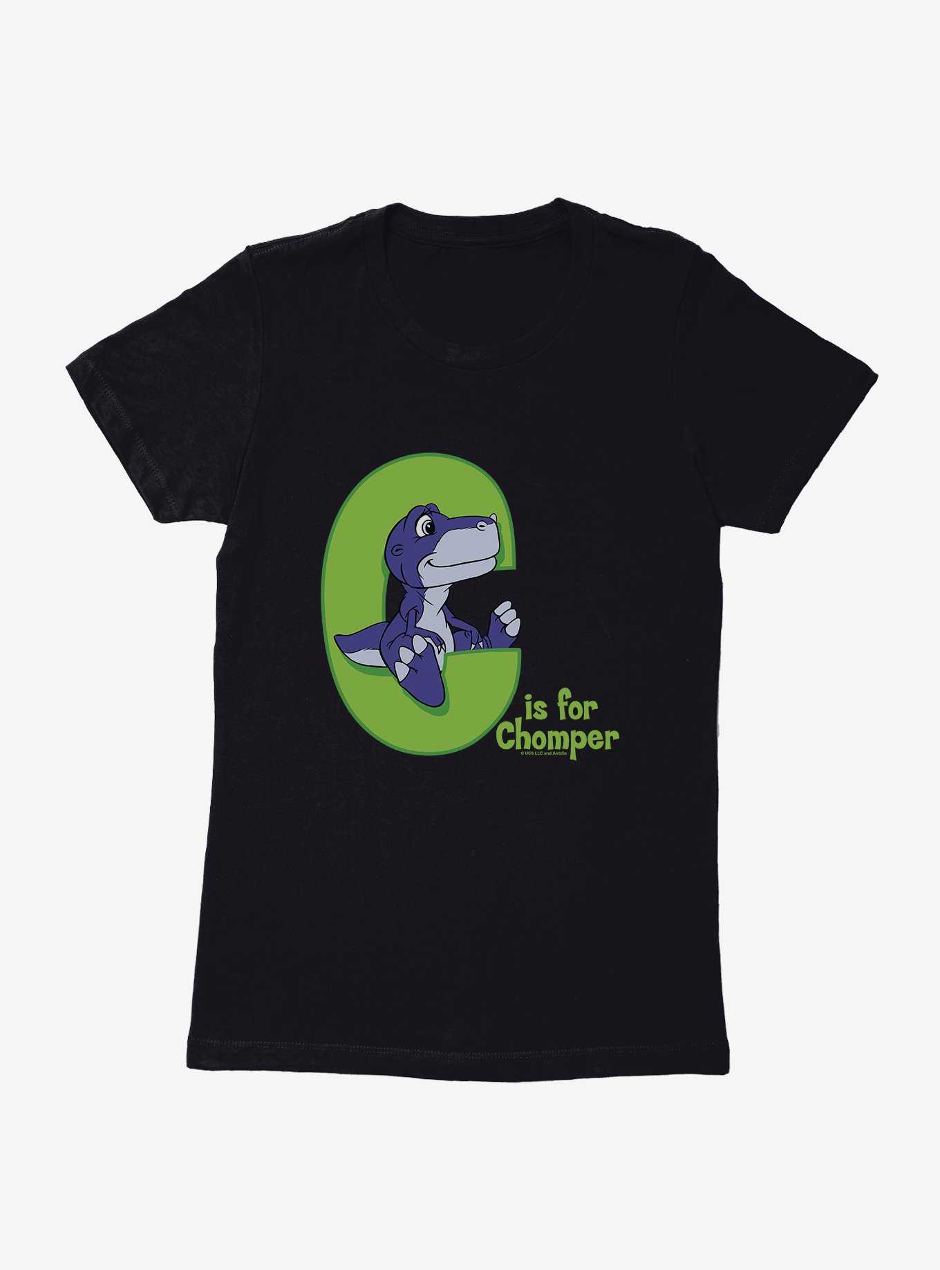 The Land Before Time C Is For Chomper Green Womens T-Shirt, , hi-res