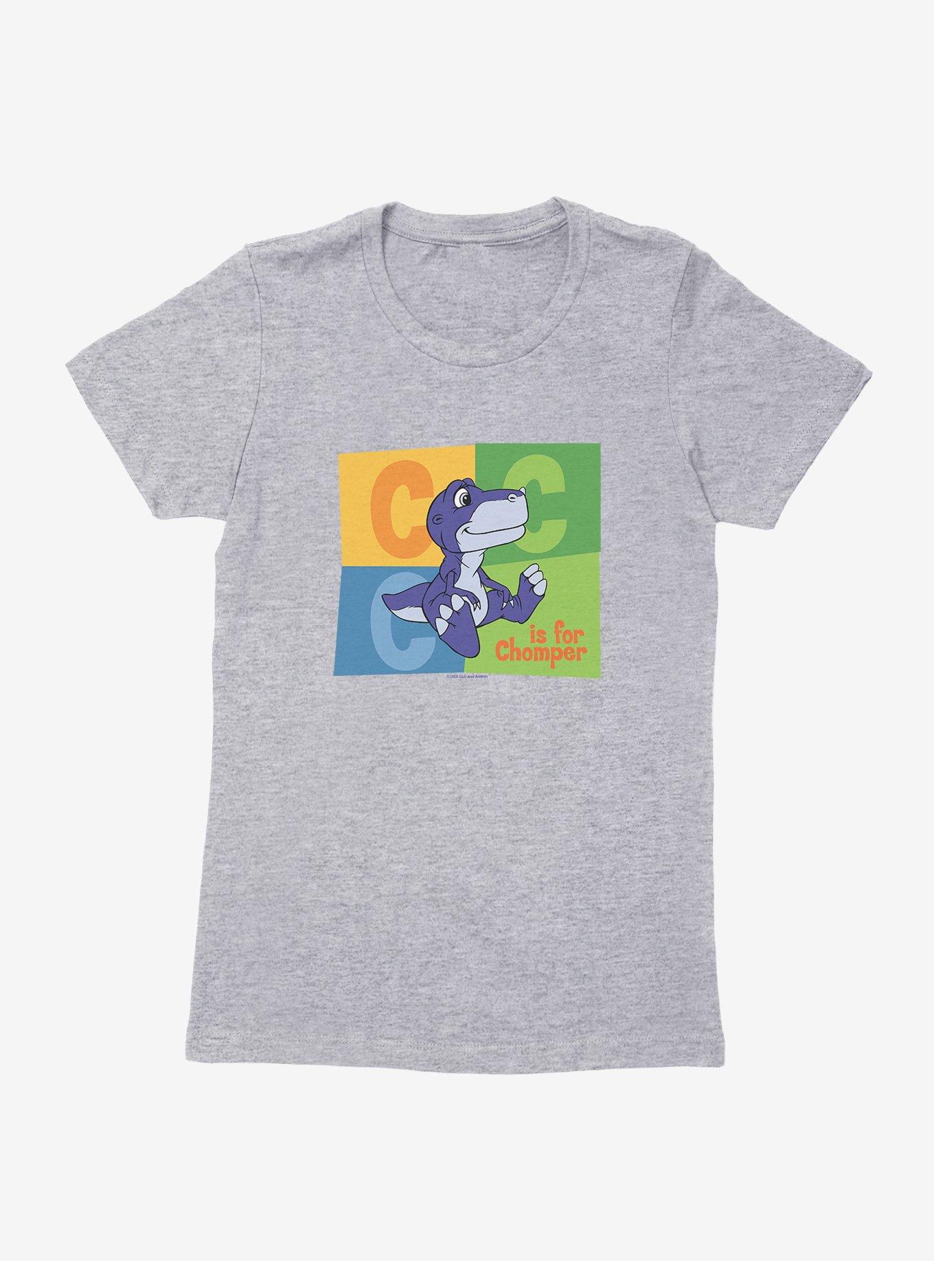 The Land Before Time C Is For Chomper Womens T-Shirt, HEATHER GREY, hi-res