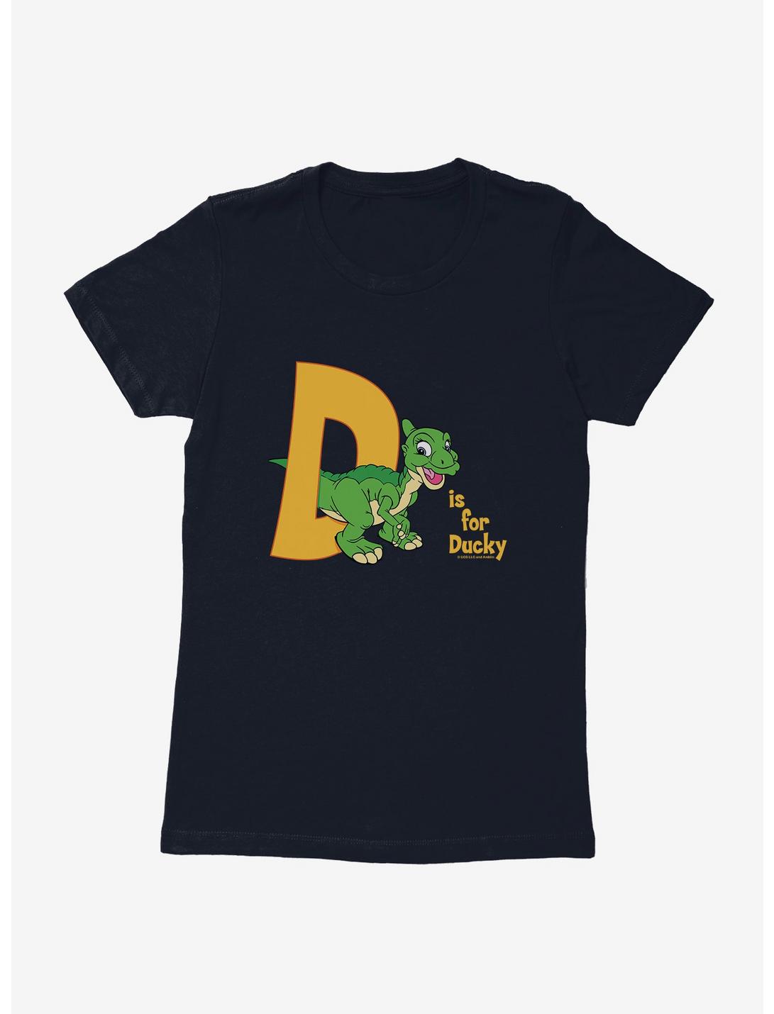 The Land Before Time D Is For Ducky Womens T-Shirt, MIDNIGHT NAVY, hi-res