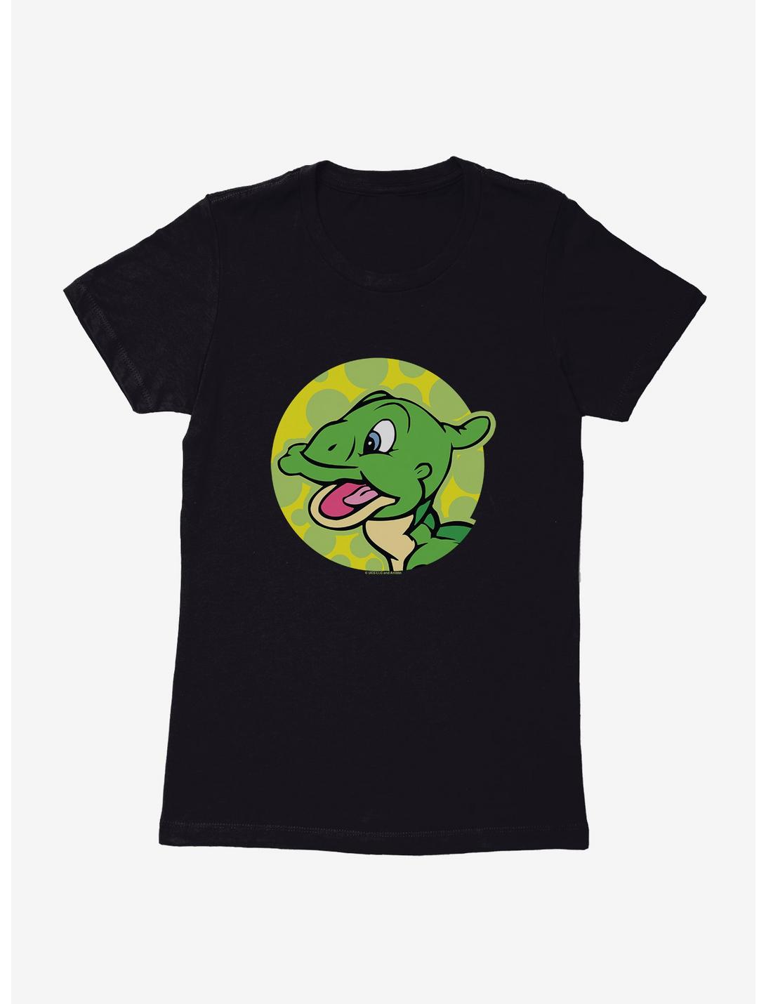 The Land Before Time Ducky Portrait Womens T-Shirt, BLACK, hi-res