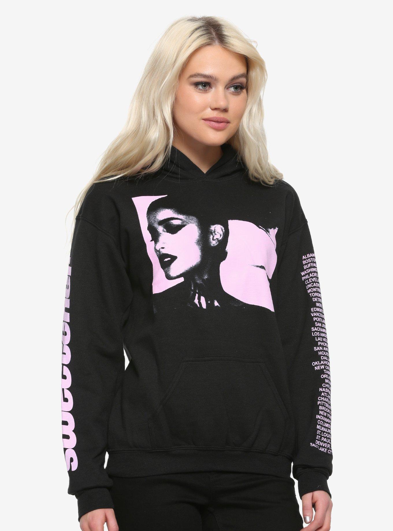 Ariana Grande Hoodie Womens Small Black Sweatshirt Sweetener Tour