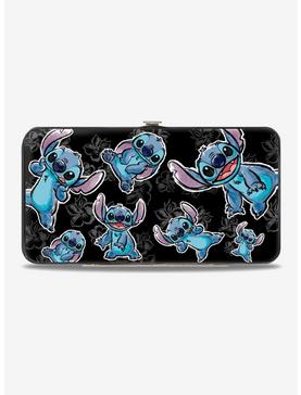 Disney Lilo and Stitch Sketched Stitch Hibiscus Hinged Wallet, , hi-res