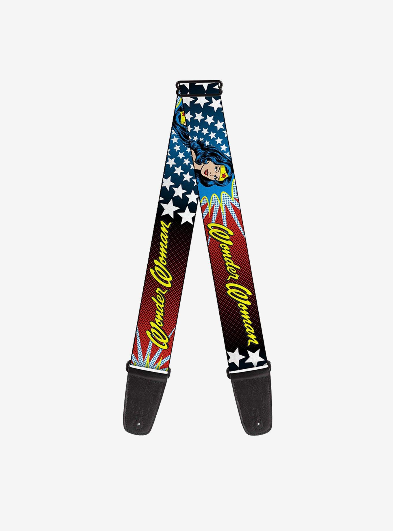 DC Comics Wonder Woman Face Guitar Strap, , hi-res