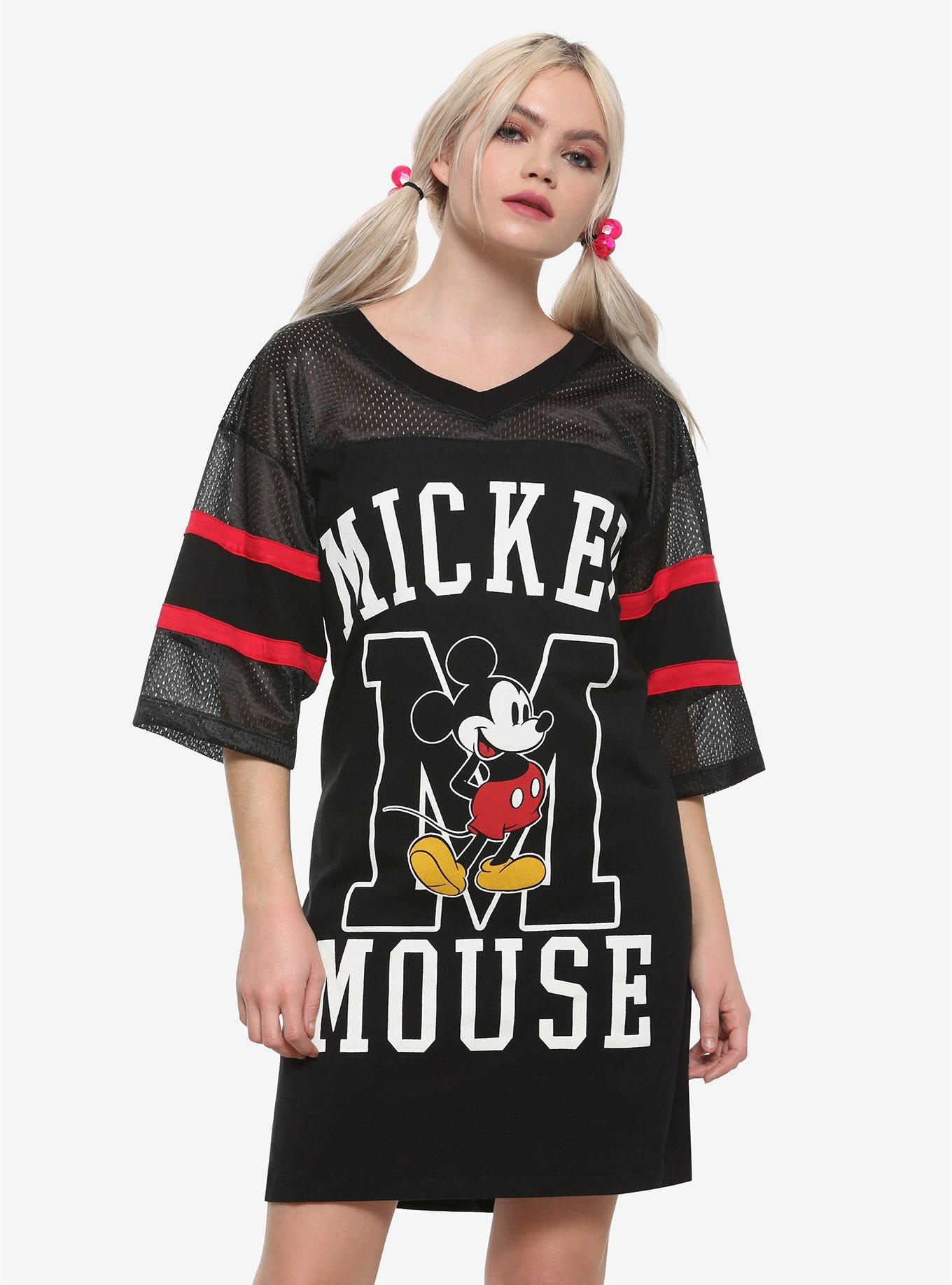 Disney Mickey Mouse Athletic Jersey Dress, BLACK, hi-res