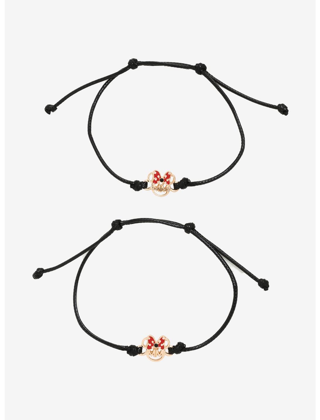 Disney Minnie Mouse Gold Icon Best Friend Cord Bracelet Set, , hi-res