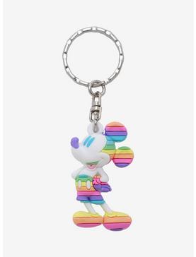 Loungefly Disney Mickey Mouse Rainbow Figural Key Chain, , hi-res