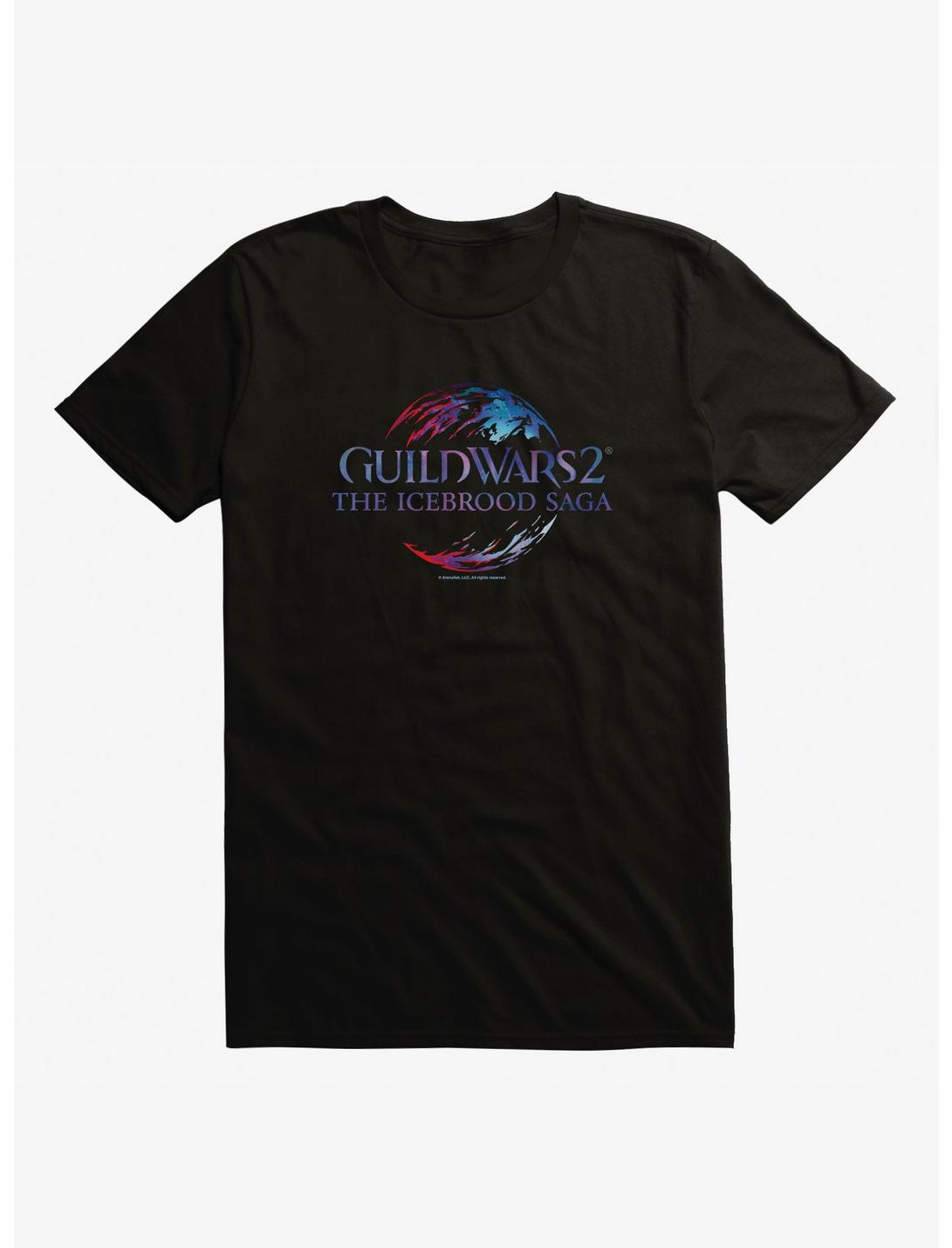 Guild Wars 2 The Icebrood Saga Logo T-Shirt, BLACK, hi-res