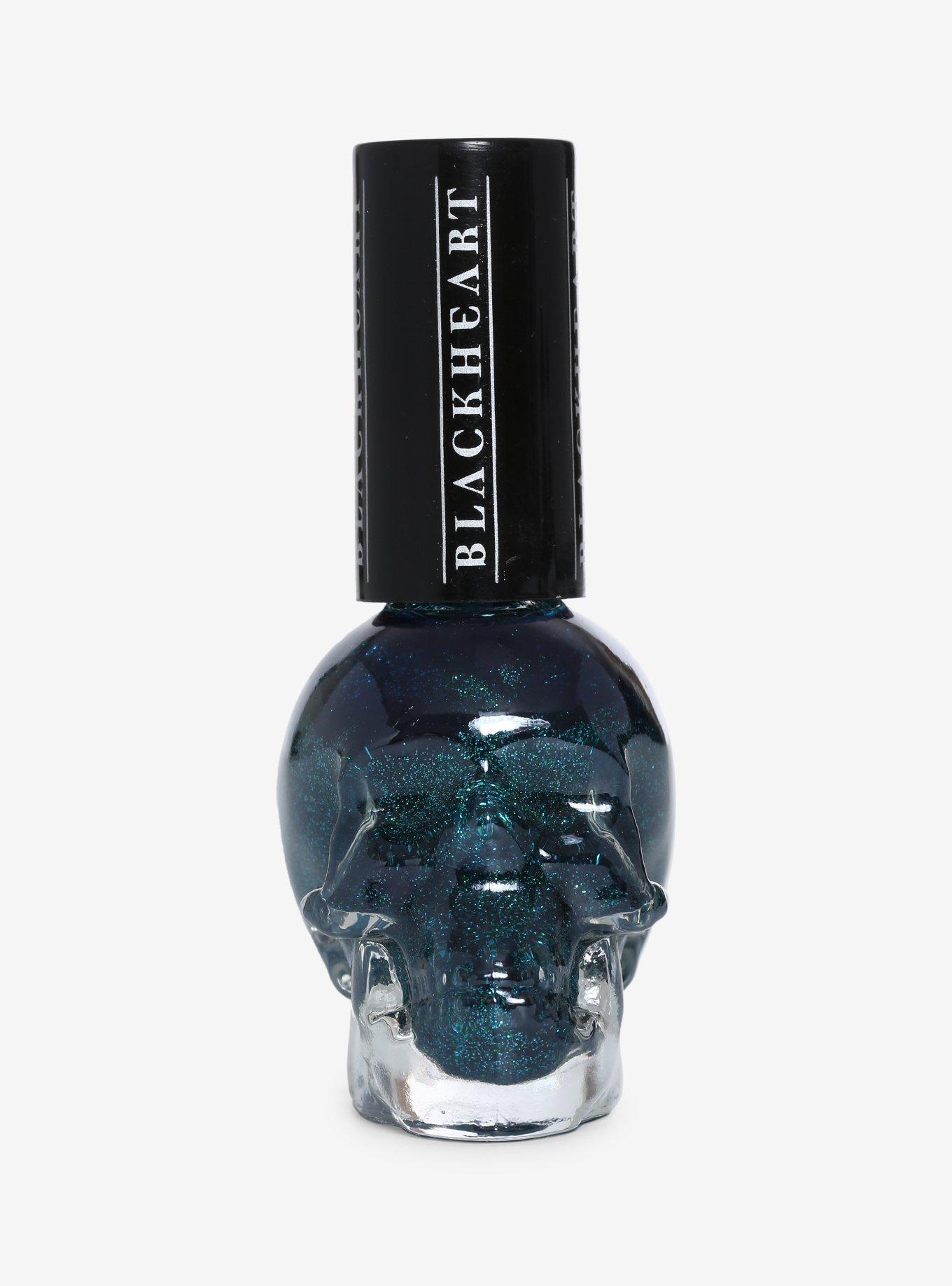 Blackheart Beauty Turquoise Glitter Nail Polish, , hi-res