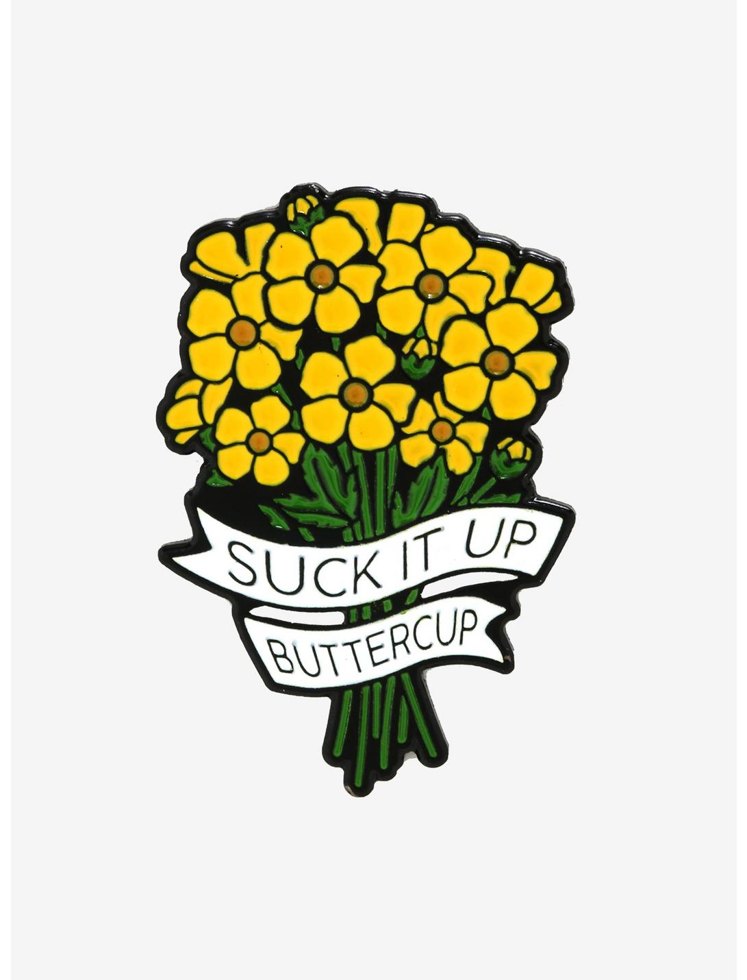 Suck It Up Buttercup Enamel Pin - BoxLunch Exclusive, , hi-res