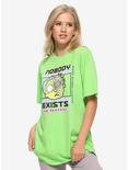 Rick and Morty Nobody Exists Women's T-Shirt - BoxLunch Exclusive, GREEN, hi-res