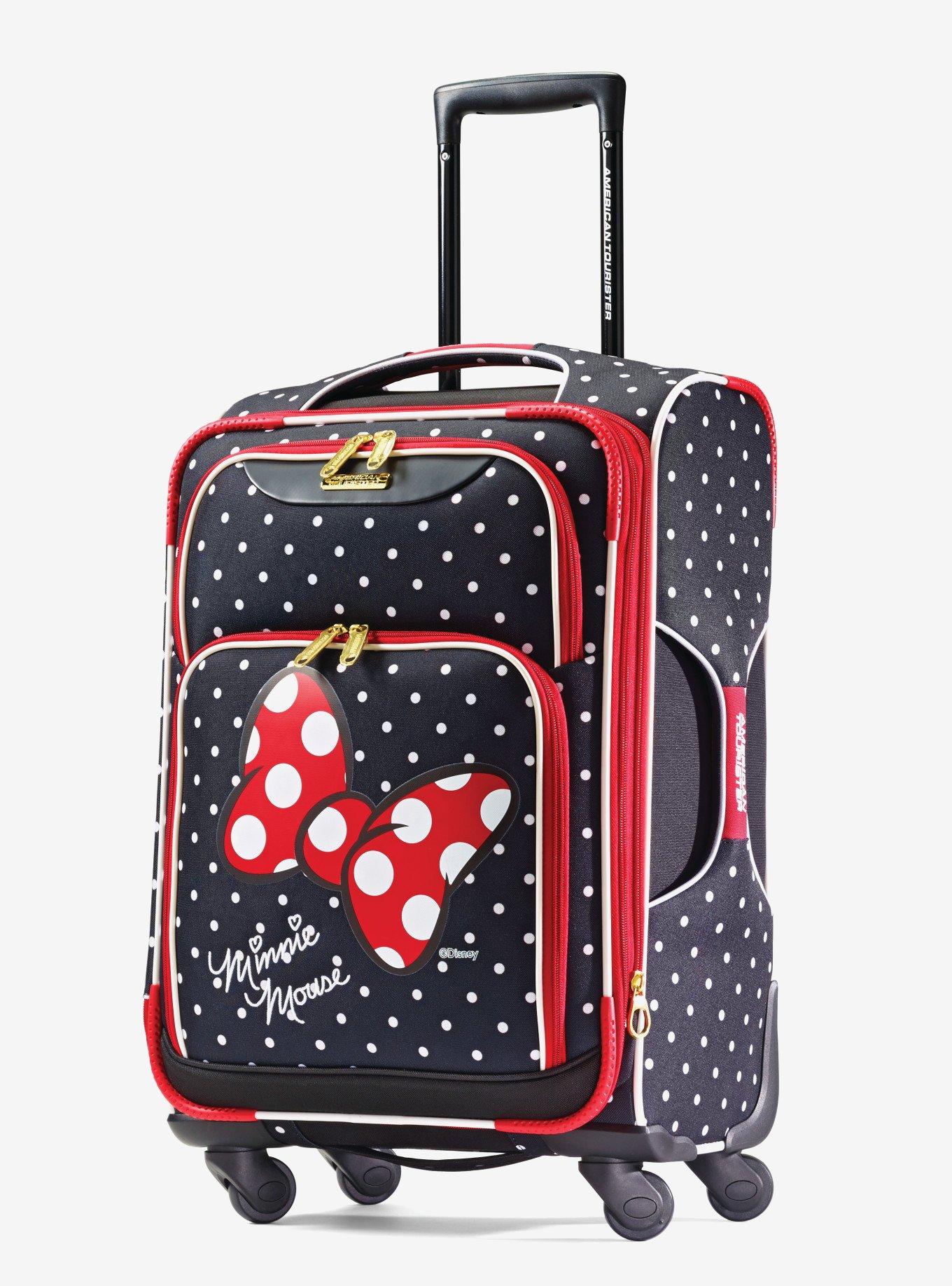 Disney Minnie Mouse Red Bow Carry On Spinner Softside Luggage, , hi-res