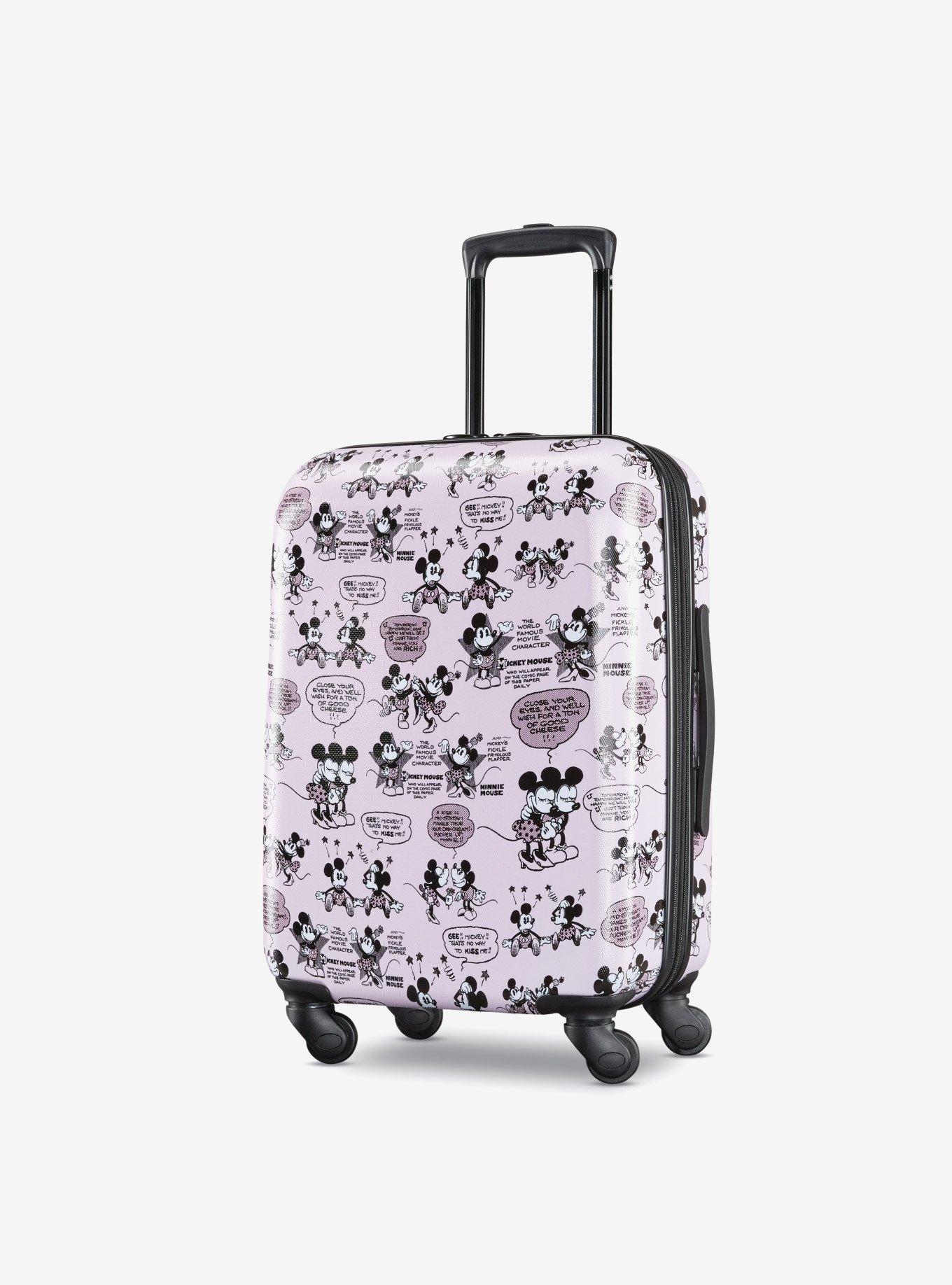 Disney Mickey And Minnie Kiss Carry On Spinner Hardside Luggage | BoxLunch