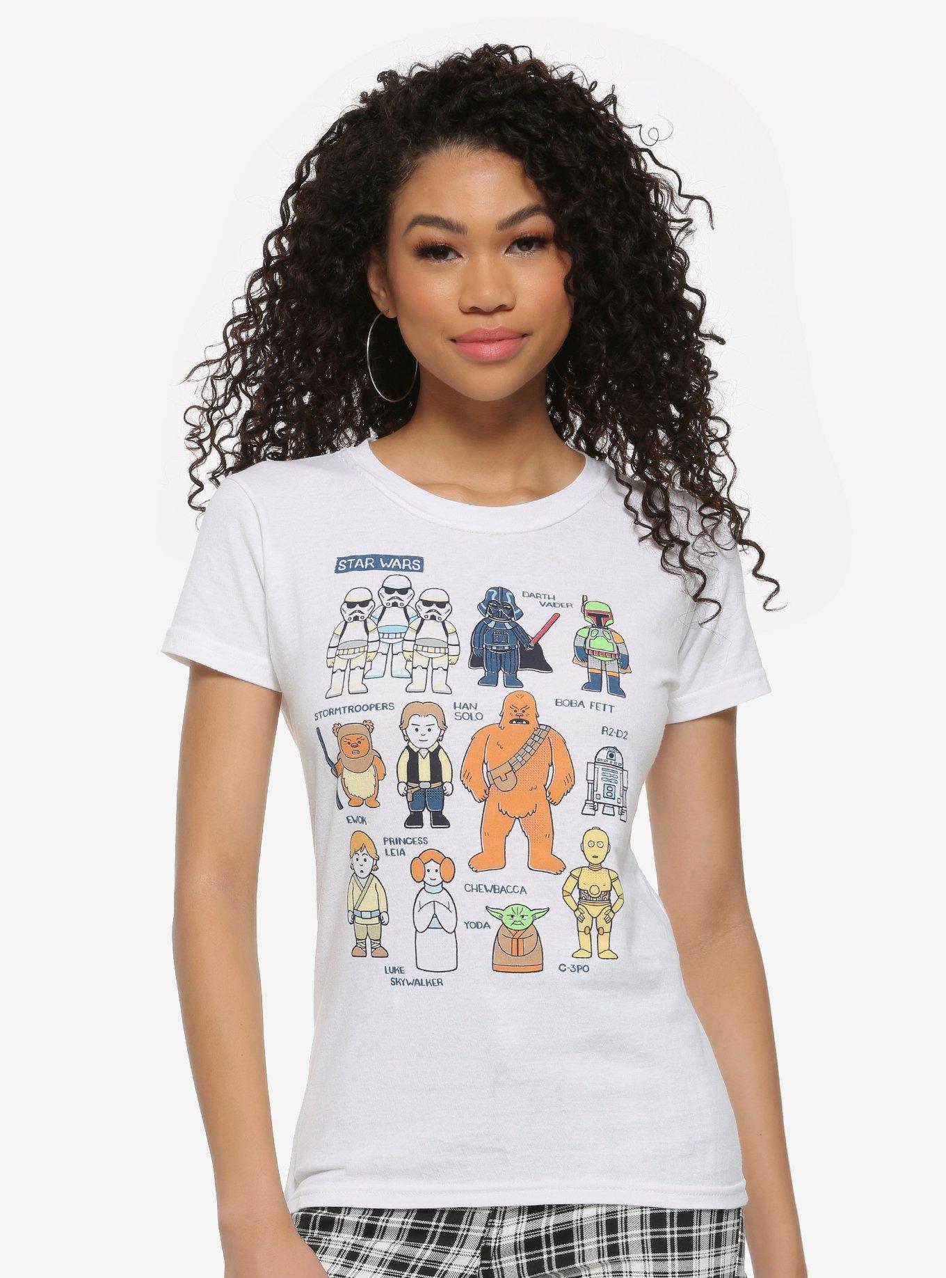 Star Wars Character Doodle Girls T-Shirt, MULTI, hi-res