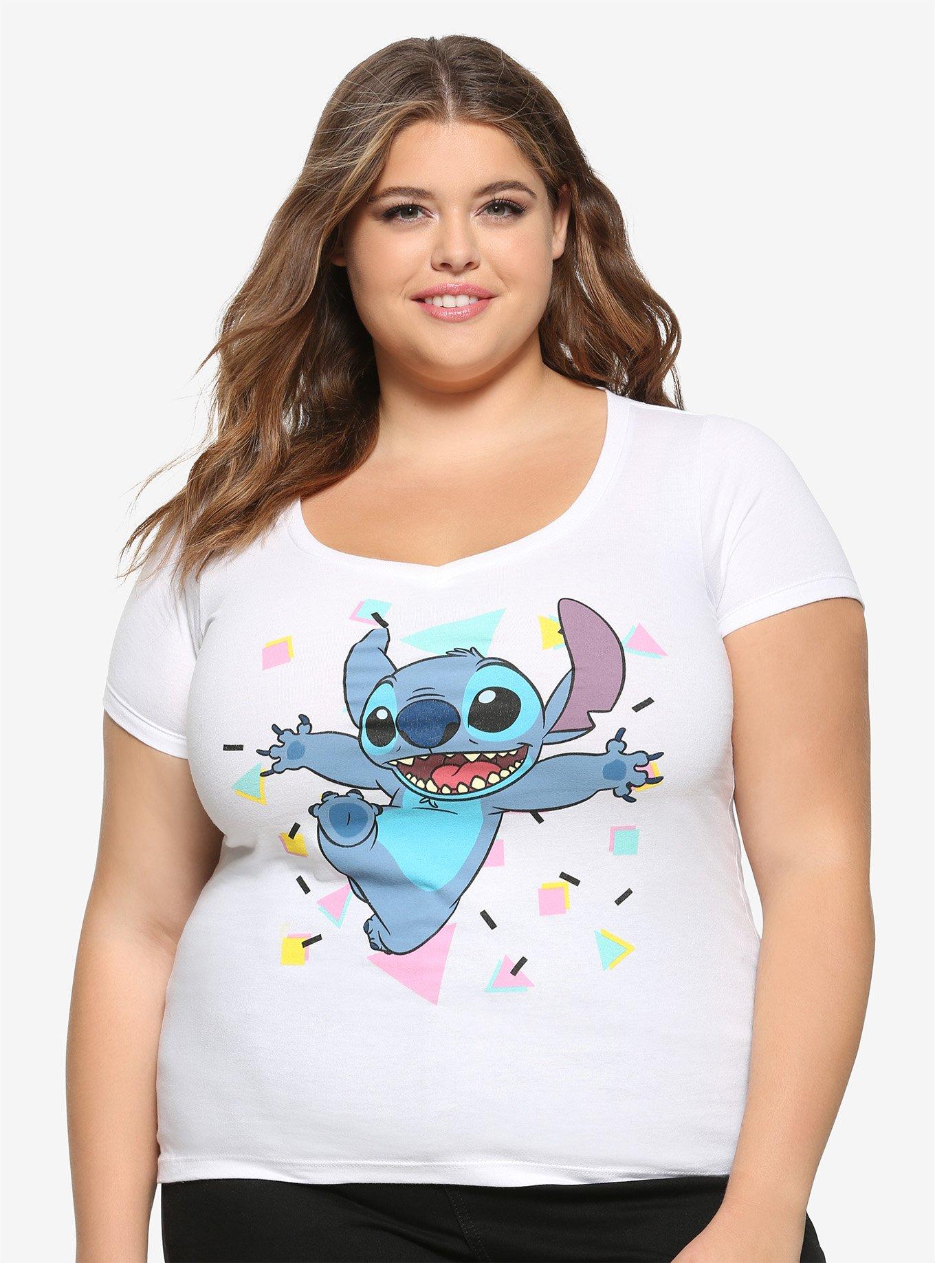 Disney Lilo & Stitch Confetti Jump Girls T-Shirt Plus Size, MULTI, hi-res