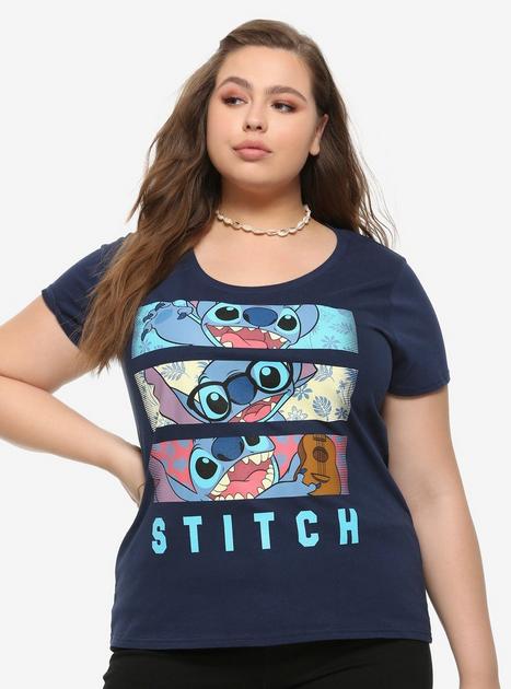 Disney Lilo & Stitch Vignettes Girls Crop T-Shirt Plus Size | Hot Topic