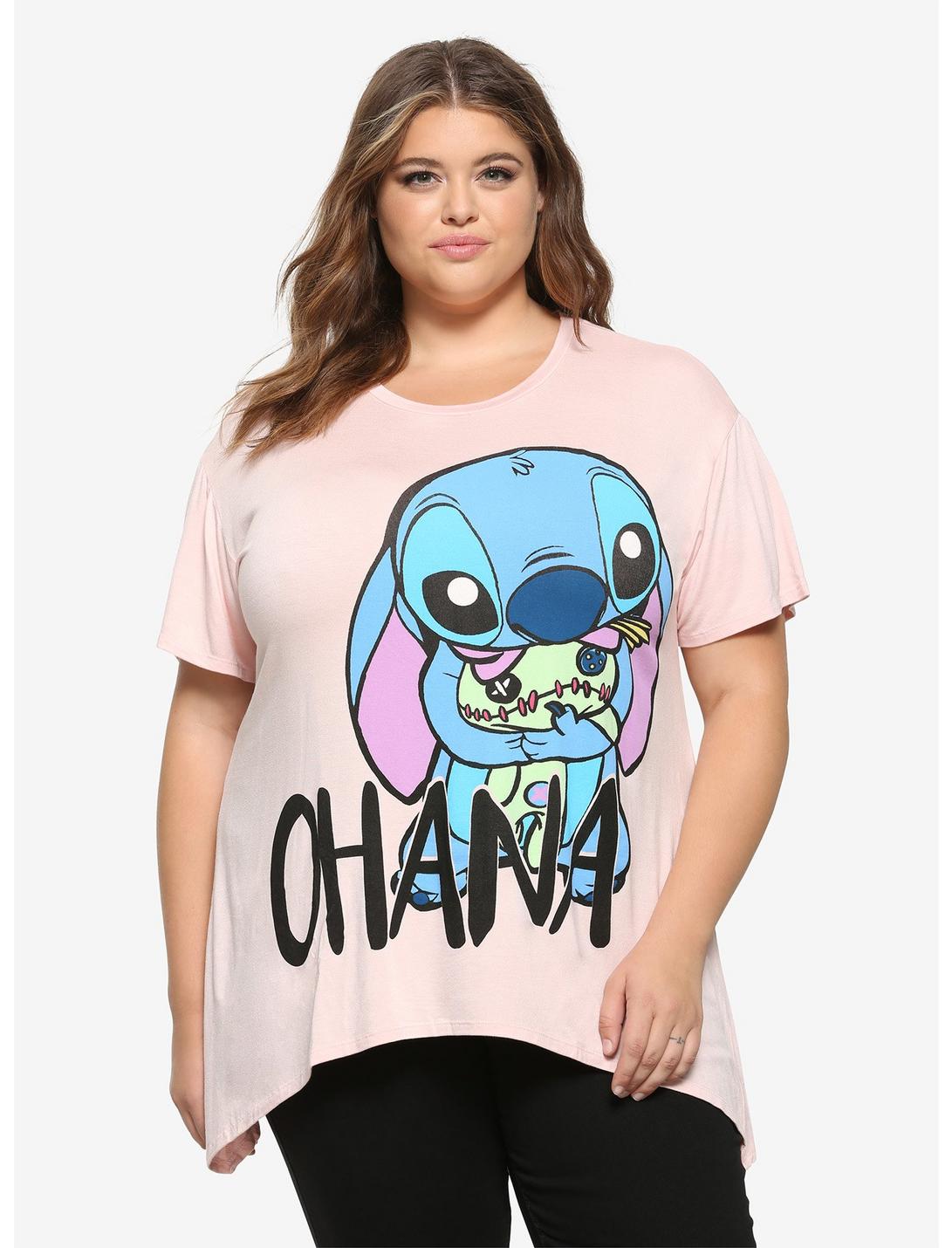 Disney Lilo & Stitch Ohana Shark Bite Girls T-Shirt Plus Size, MULTI, hi-res