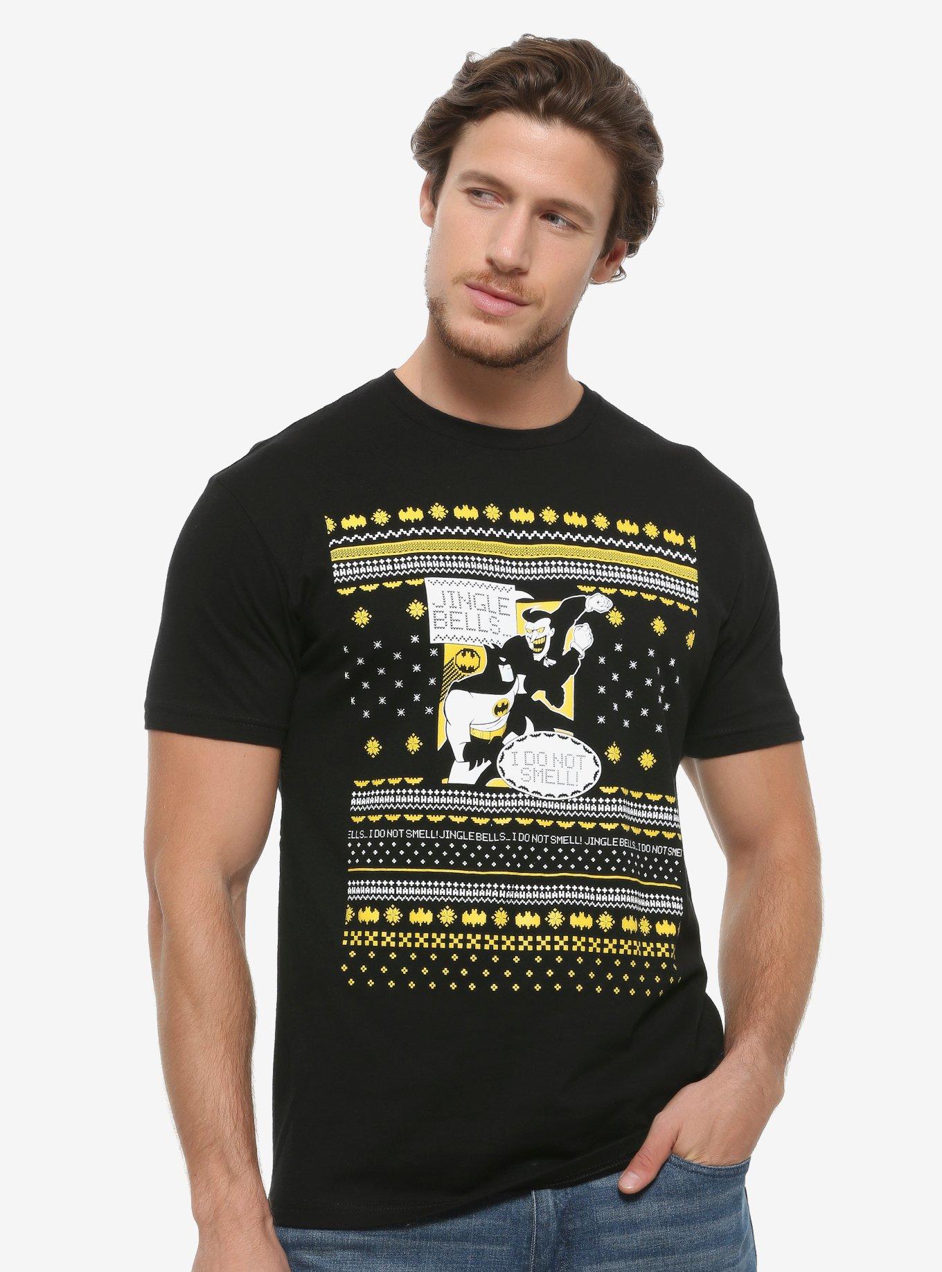 DC Comics Batman Jingle Bells I Do Not Smell T-Shirt - BoxLunch Exclusive, BLACK, hi-res