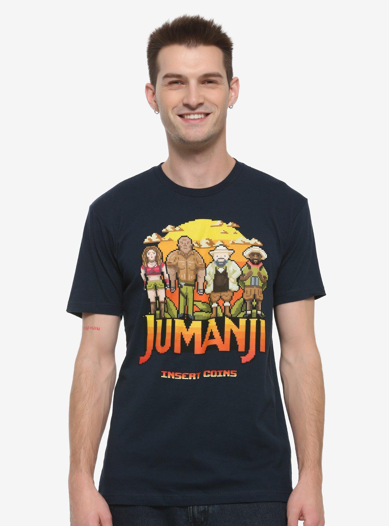 Jumanji Start Screen 8-Bit T-Shirt, BLUE, hi-res