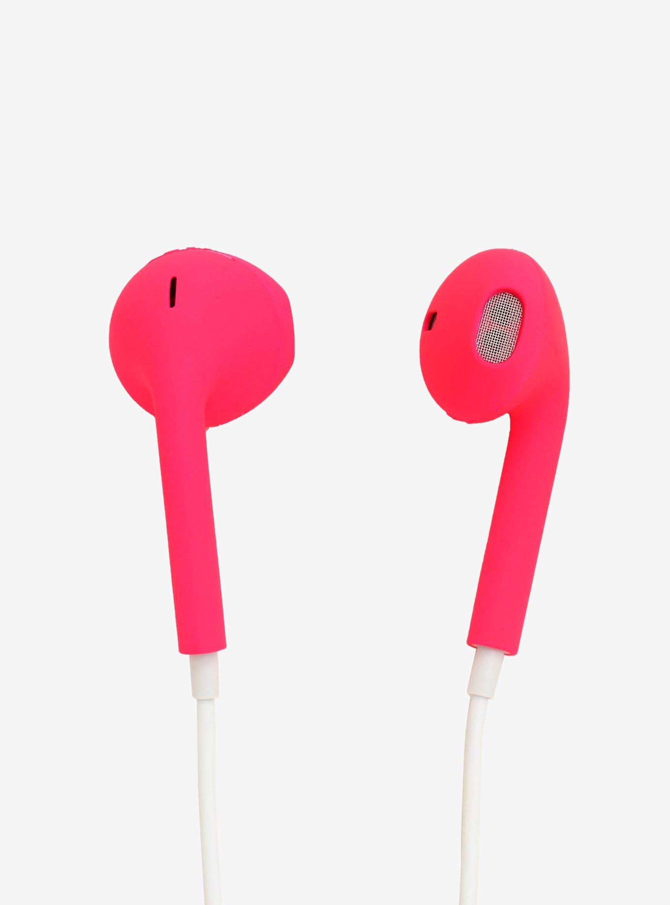 Neon Pink Earbuds, , hi-res