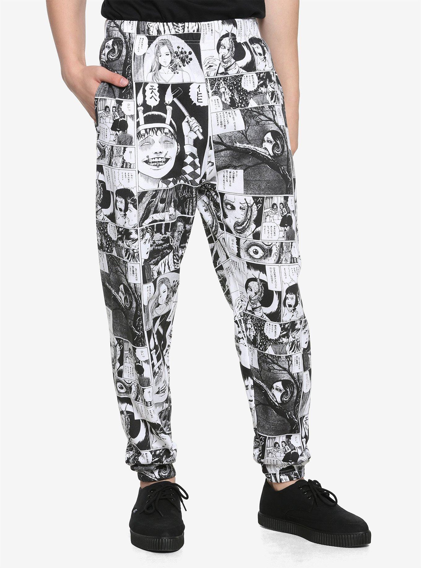 Yasuke Anime Cartoon Text Graphic Print Men's Black Sweatpants-Small