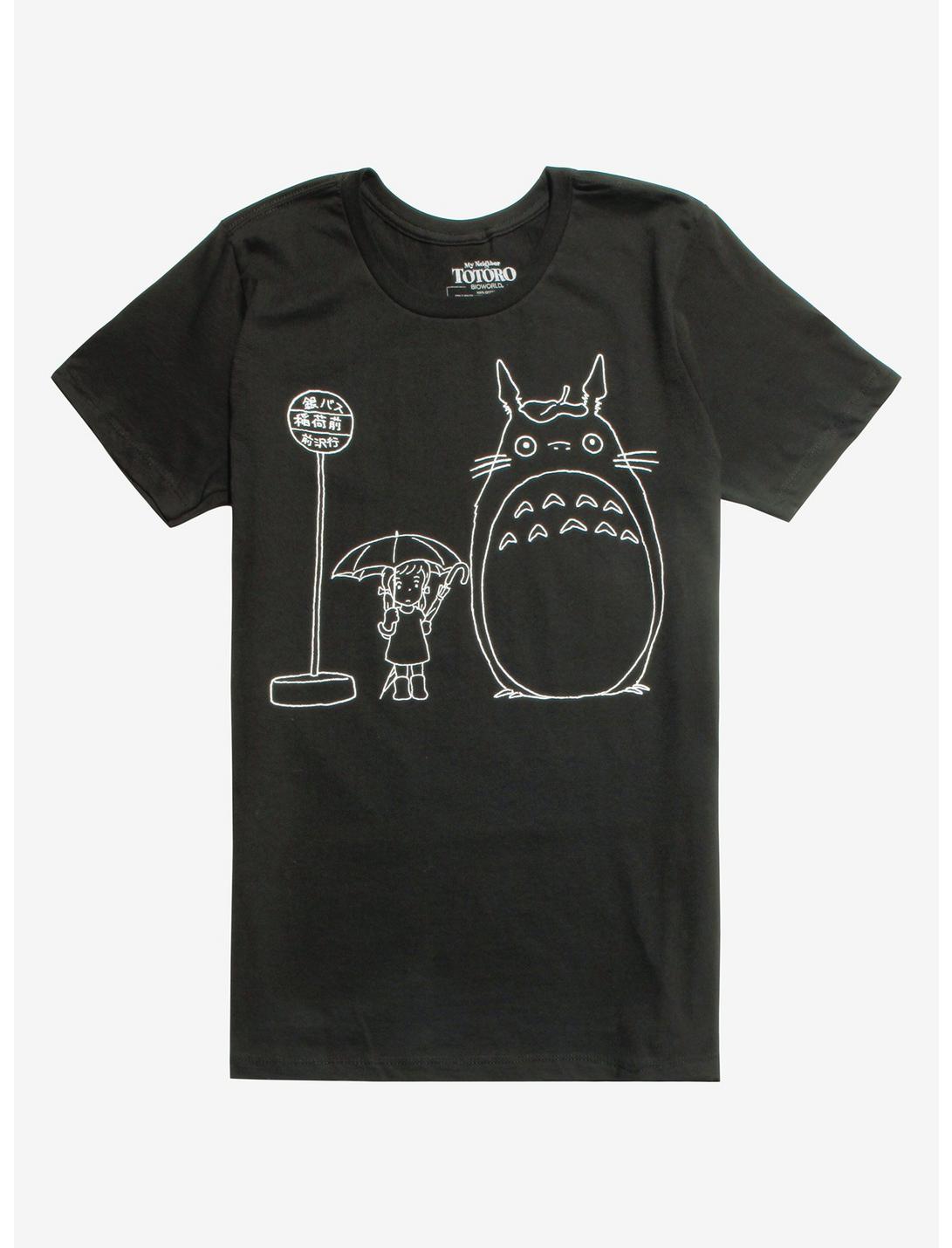 Studio Ghibli My Neighbor Totoro Line Art T-Shirt, WHITE, hi-res