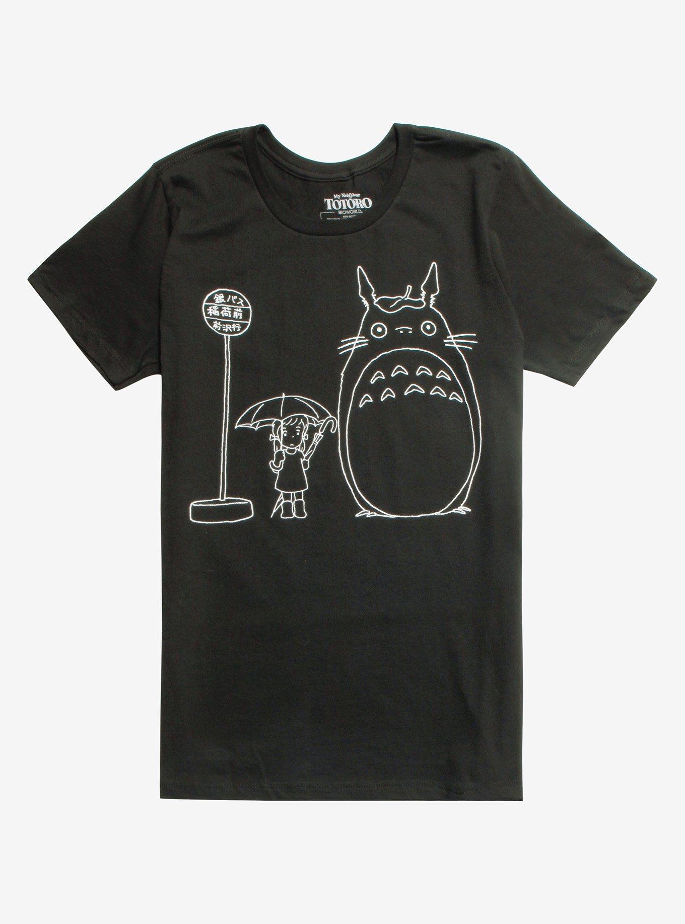 Studio Ghibli My Neighbor Totoro Line Art T-Shirt, WHITE, hi-res