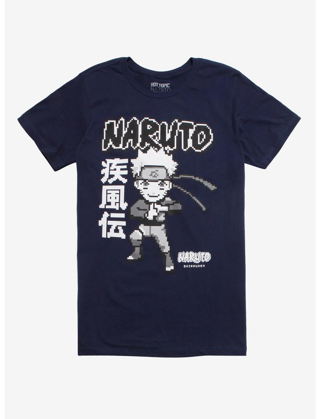 Naruto Shippuden 8-Bit Naruto T-Shirt, WHITE, hi-res