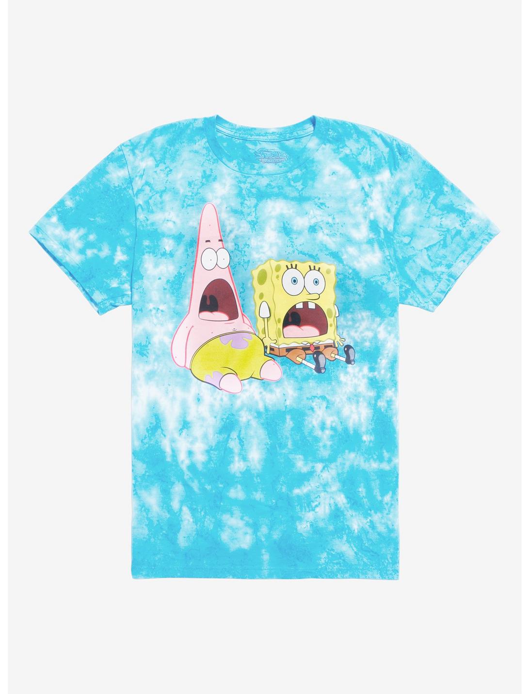 SpongeBob SquarePants Patrick & SpongeBob Screaming Tie-Dye T-Shirt, MULTI, hi-res