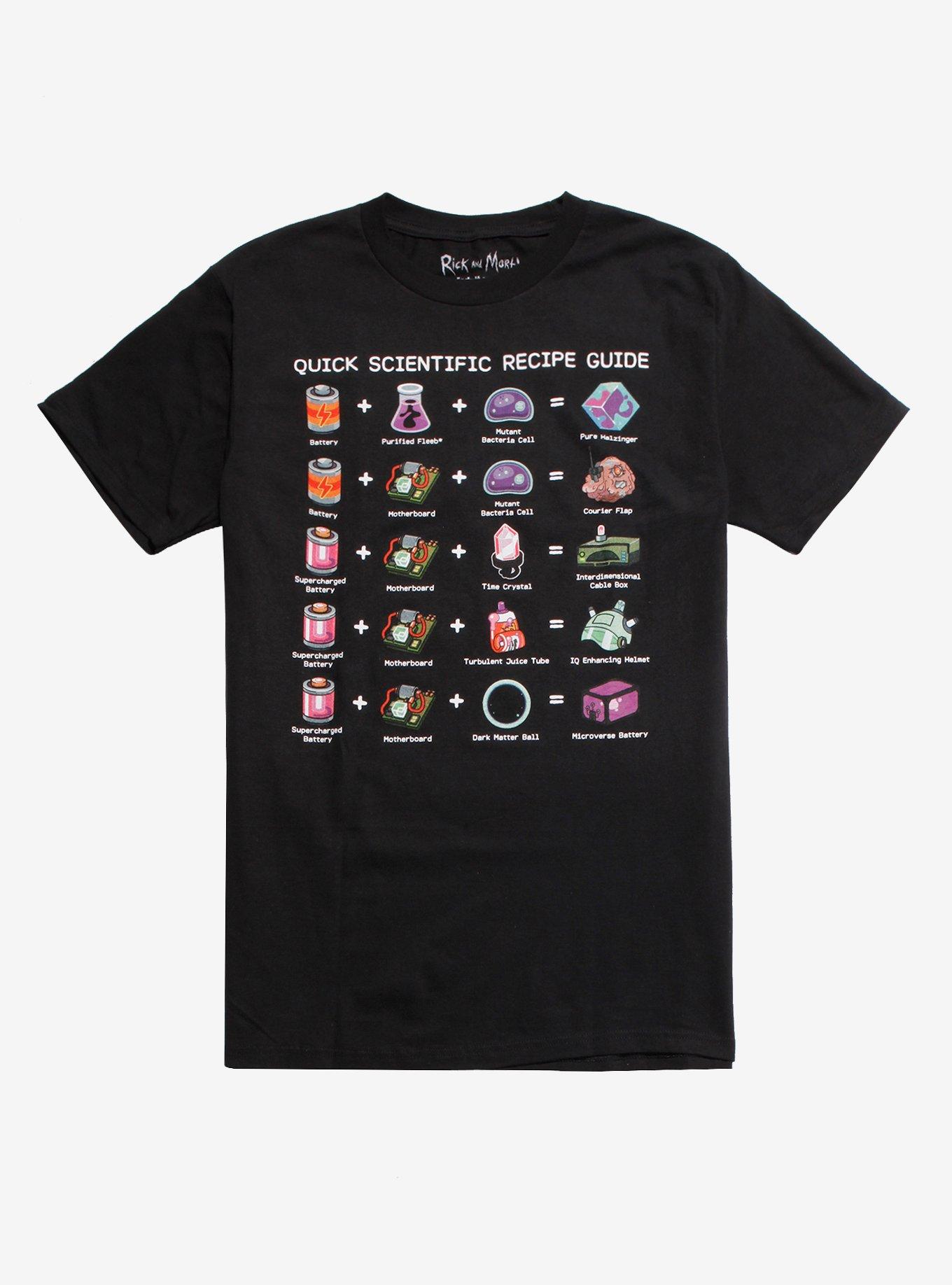 Rick And Morty Scientific Recipe Guide T-Shirt, MULTI, hi-res