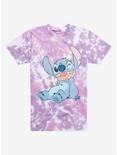 Disney Lilo & Stitch Smiling Stitch Purple Tie-Dye T-Shirt, MULTI, hi-res