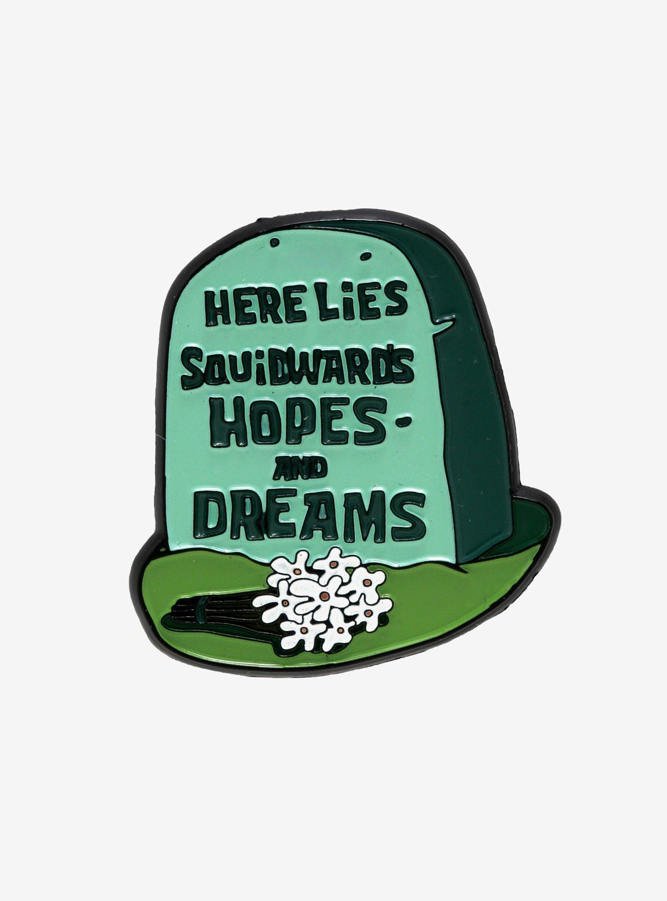 SpongeBob SquarePants Gravestone Hopes & Dreams Enamel Pin, , hi-res