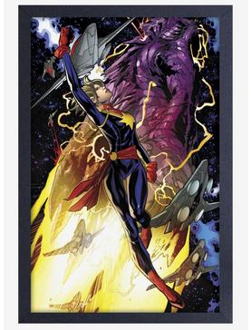 Marvel Captain Marvel Space Fight Framed Poster, , hi-res