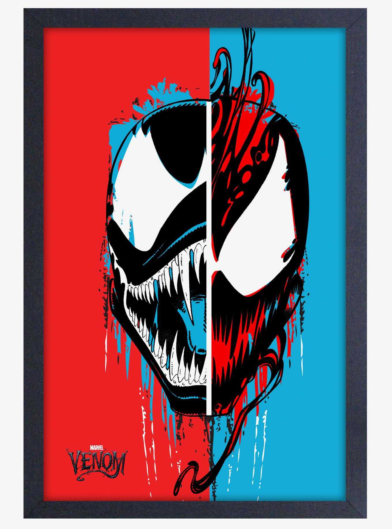 Marvel Venom Split Face Framed Poster, , hi-res