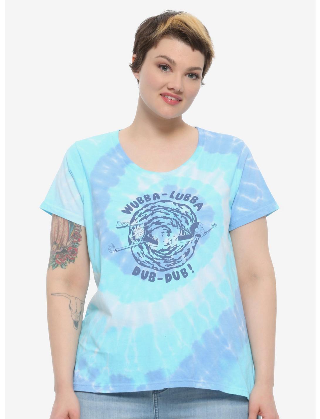 Rick And Morty Portal Tie-Dye Girls T-Shirt Plus Size, MULTI, hi-res