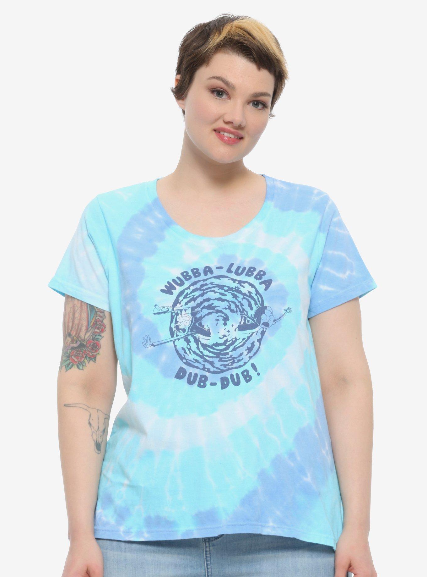 Rick And Morty Portal Tie-Dye Girls T-Shirt Plus Size, MULTI, hi-res