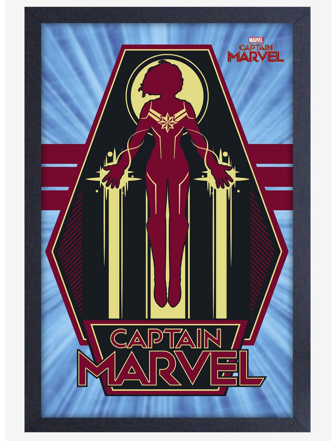 Marvel Captain Marvel Silhouette Poster, , hi-res