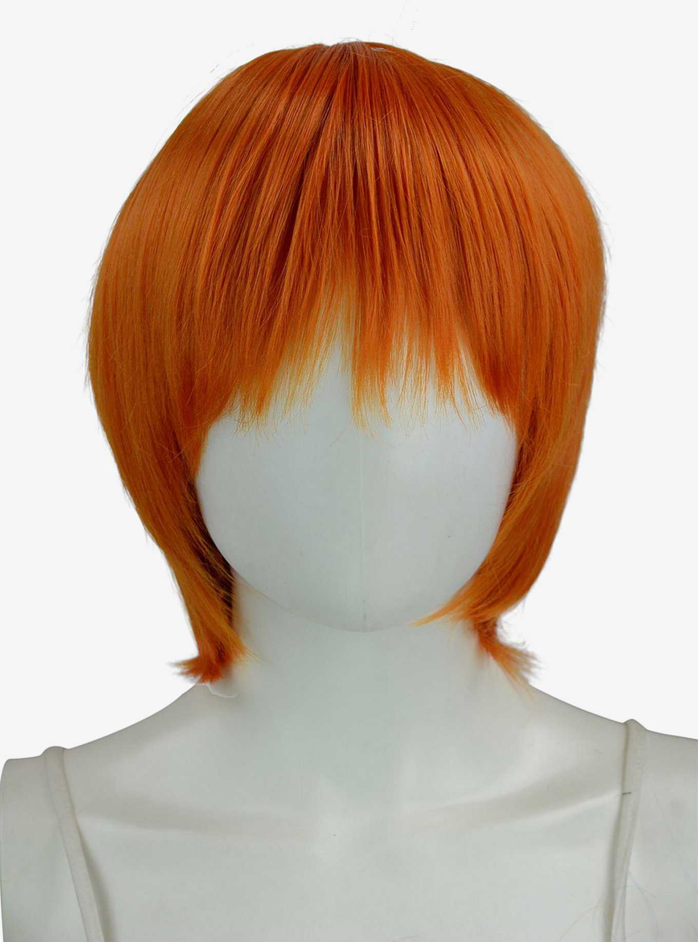 Short orange store cosplay wig