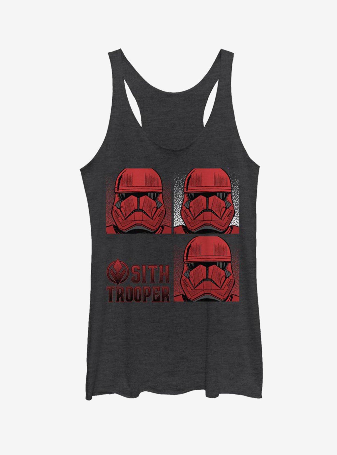 Star Wars Episode IX Rise of Skywalker Red Trooper Sith Trooper Girls Tank, BLK HTR, hi-res