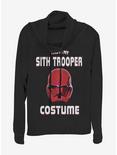 Star Wars Episode IX Rise of Skywalker Red Trooper Sith Trooper Costume Cowl Neck Long-Sleeve Girls Top, BLACK, hi-res