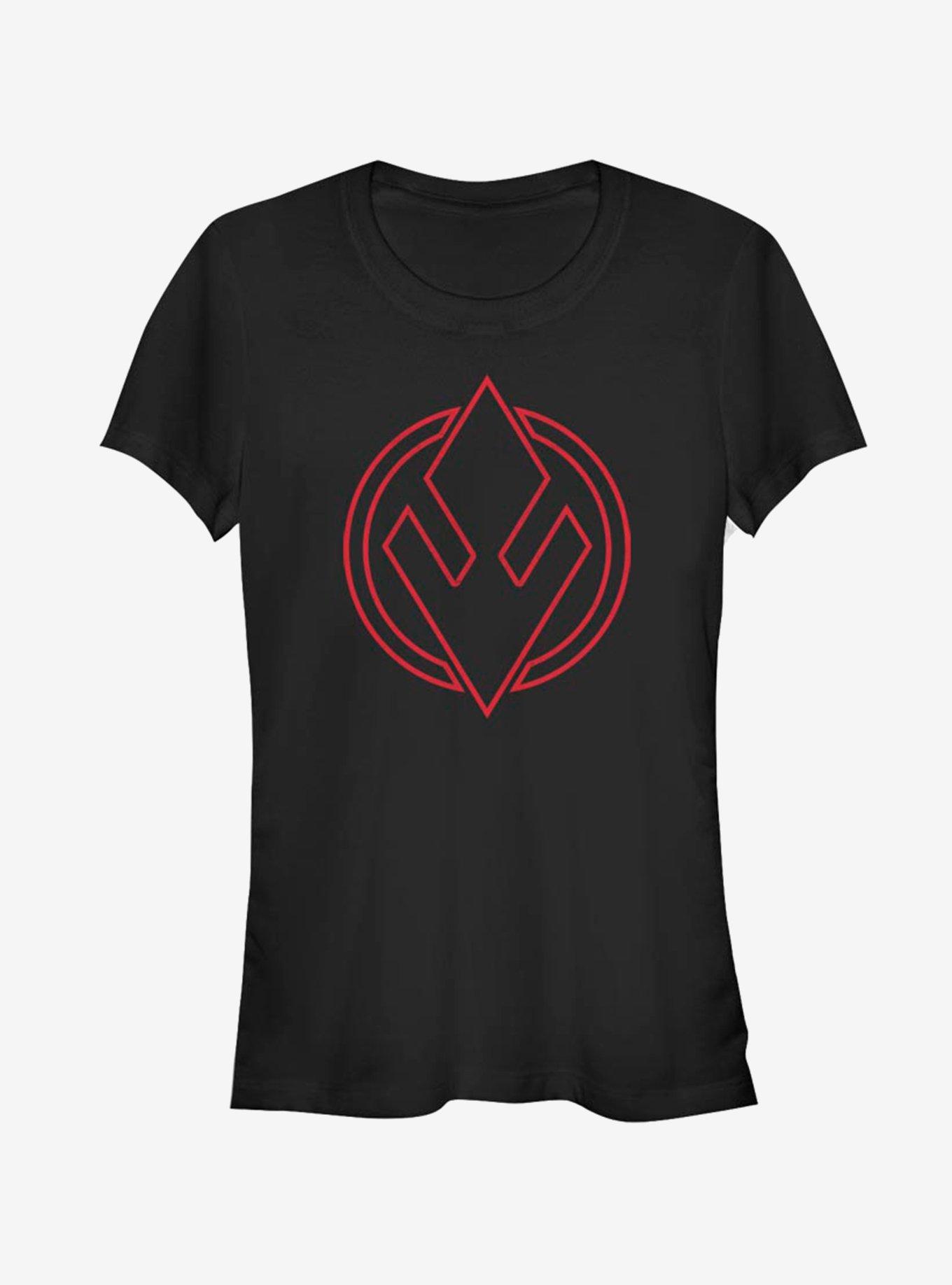 Star Wars Episode IX Rise of Skywalker Red Trooper Sith Trooper Emblem Girls T-Shirt, BLACK, hi-res