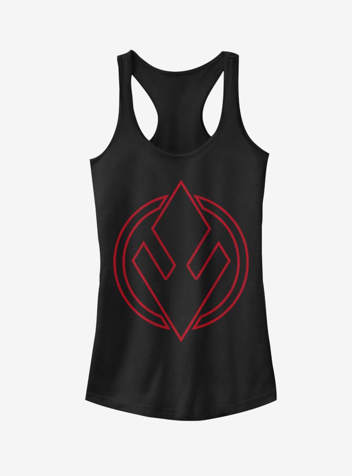 Star Wars Episode IX Rise of Skywalker Red Trooper Sith Trooper Emblem Girls Tank, BLACK, hi-res