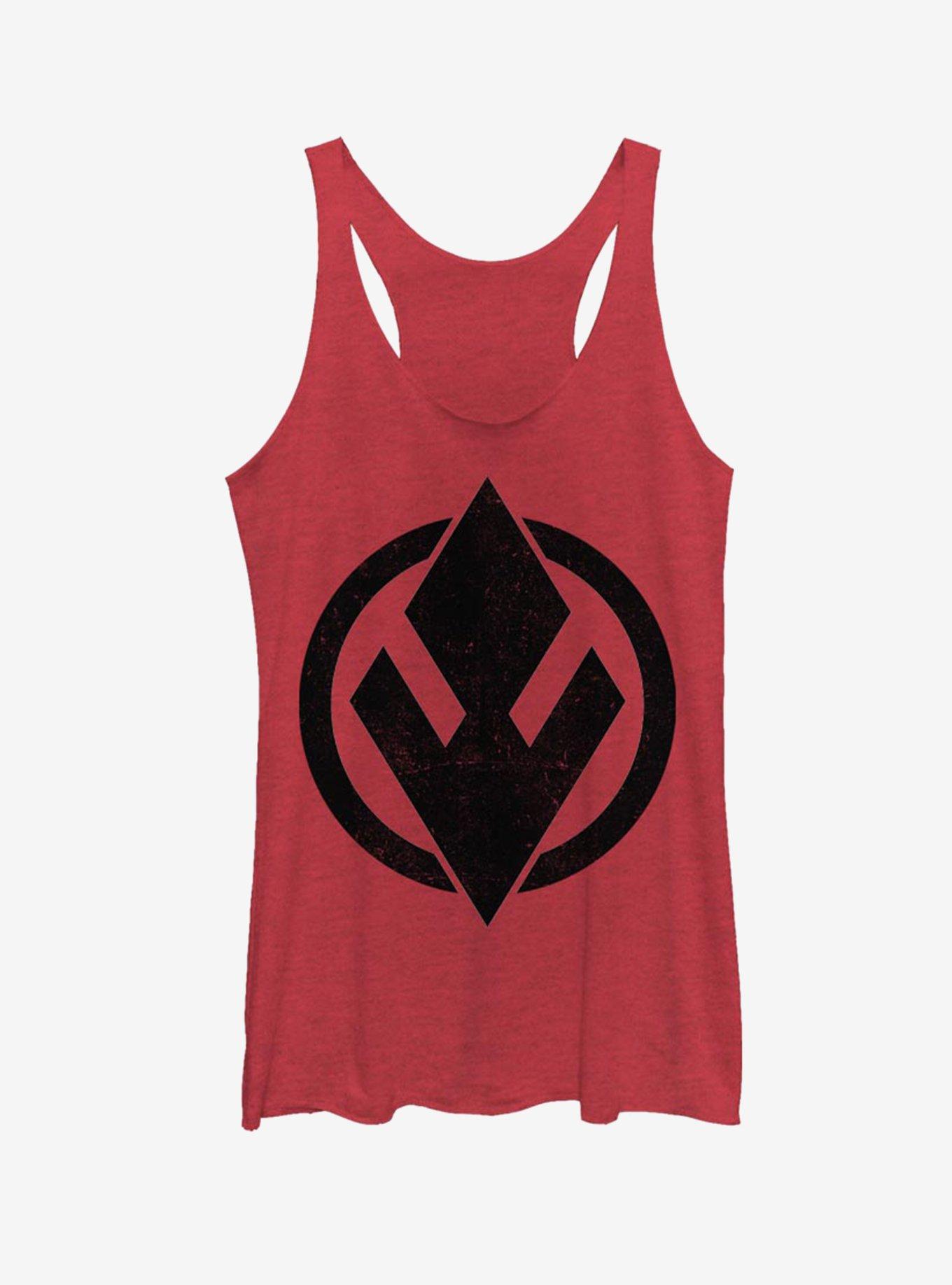 Star Wars Episode IX Rise of Skywalker Red Trooper Sith Trooper Solid Emblem Girls Tank, RED HTR, hi-res