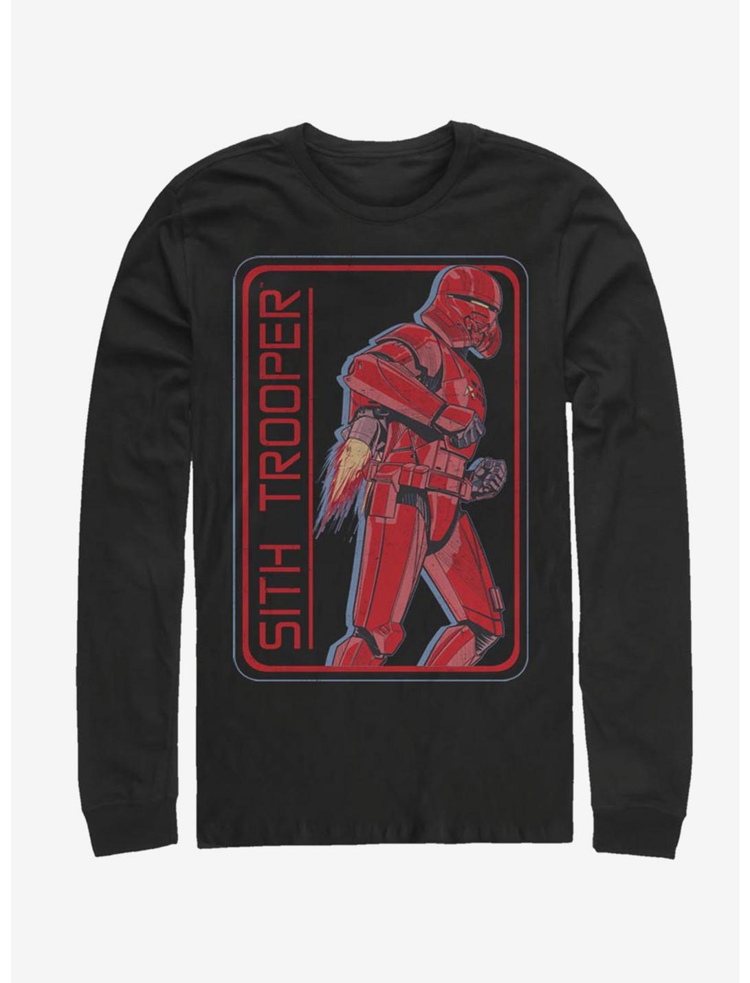 Star Wars Episode IX Rise of Skywalker Red Trooper Retro Sith Trooper Long-Sleeve T-Shirt, BLACK, hi-res