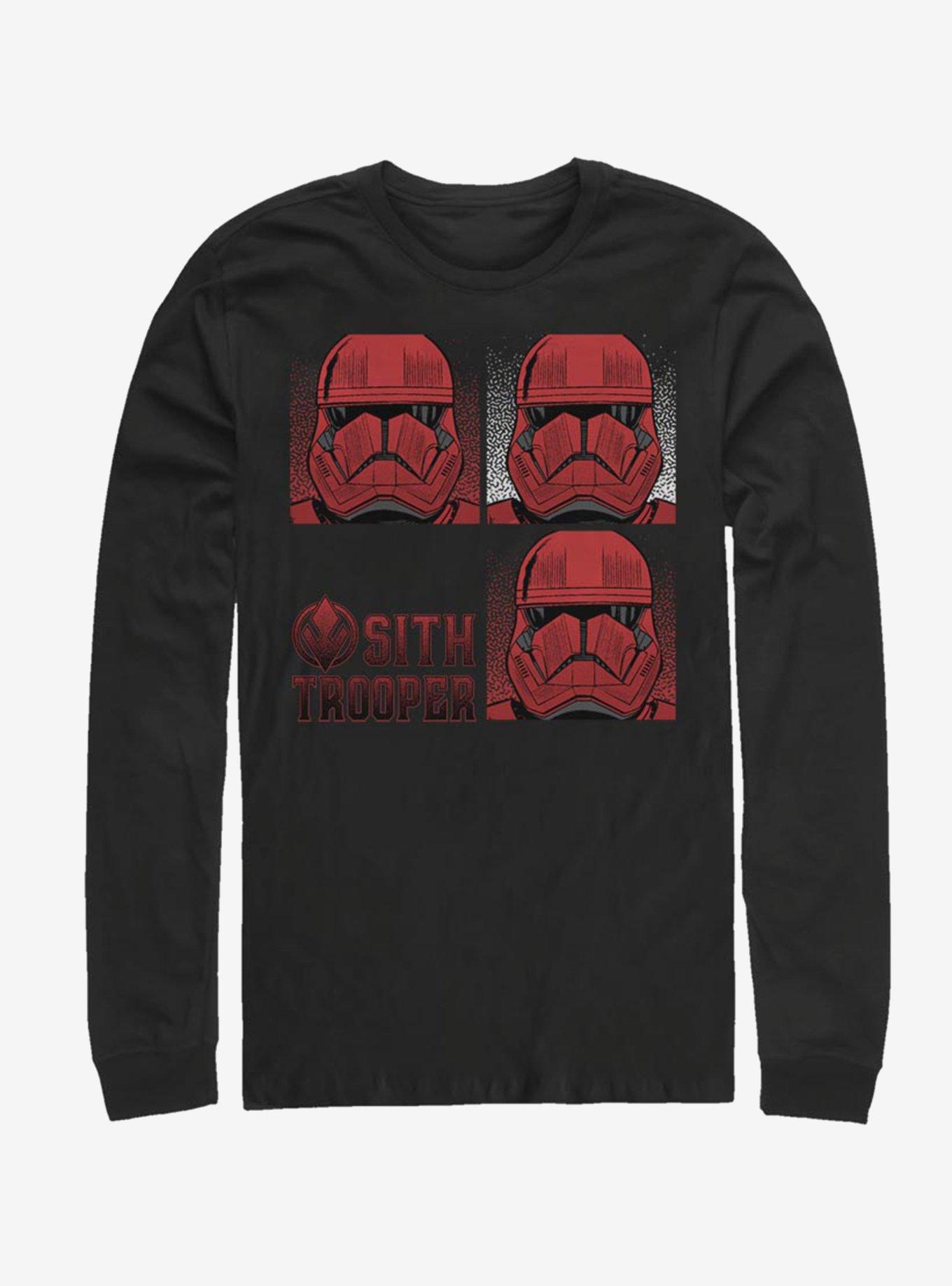 Star Wars Episode IX Rise of Skywalker Red Trooper Sith Trooper Long-Sleeve T-Shirt, BLACK, hi-res