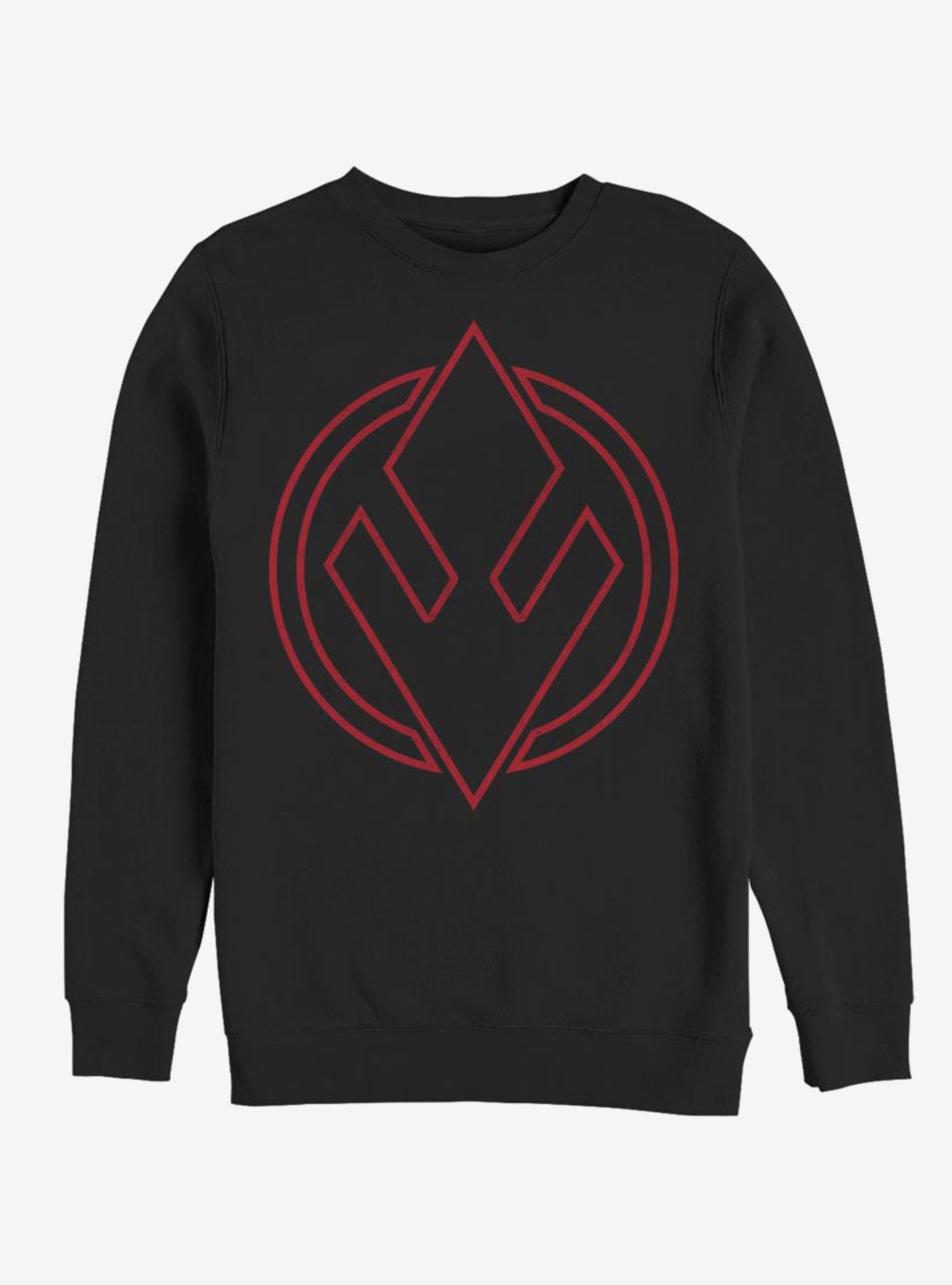 Star Wars Episode IX Rise of Skywalker Red Trooper Sith Trooper Emblem Sweatshirt, BLACK, hi-res