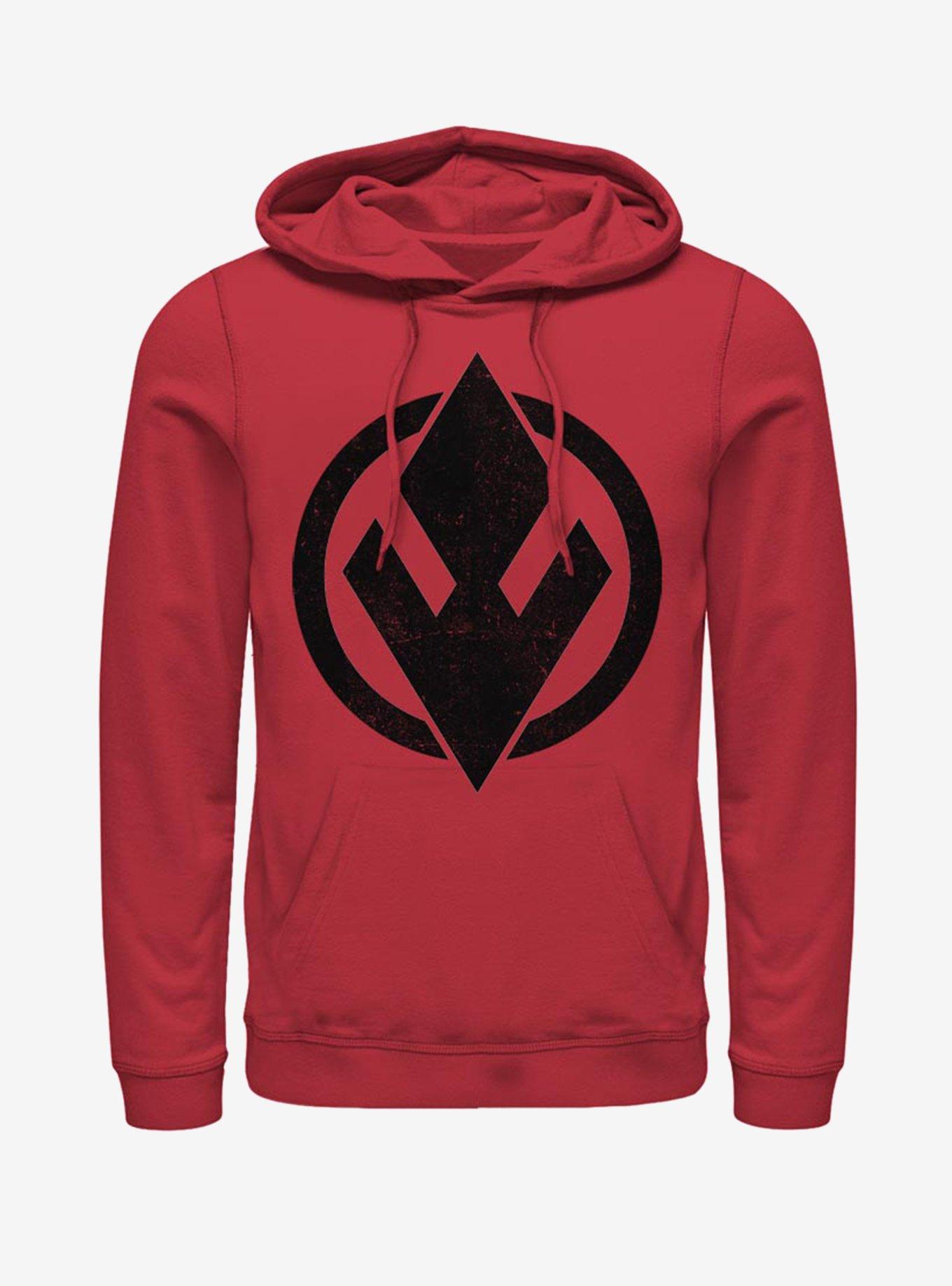 Star Wars Episode IX Rise of Skywalker Red Trooper SithTrooper Solid Emblem Hoodie