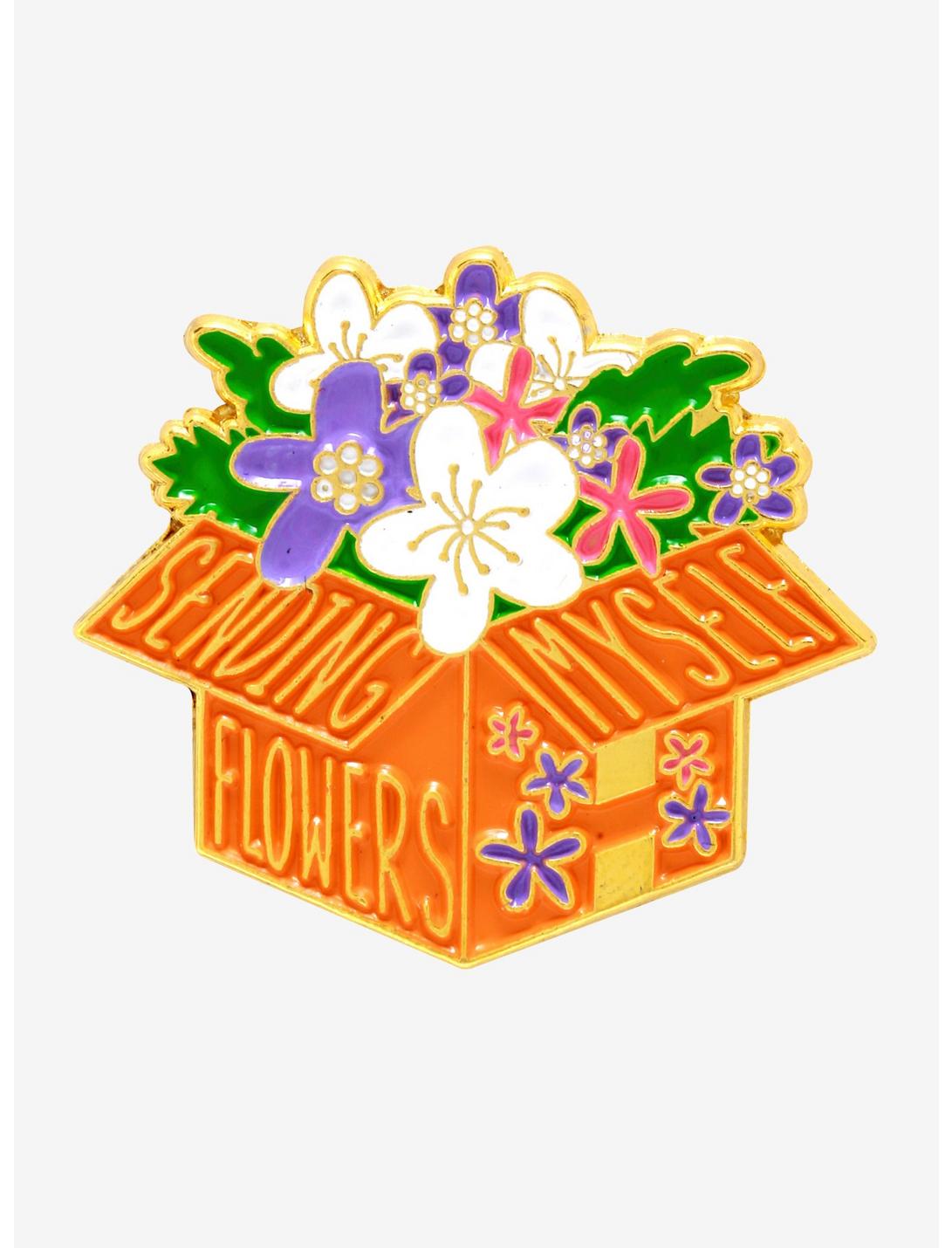 Sending Myself Flowers Enamel Pin - BoxLunch Exclusive, , hi-res